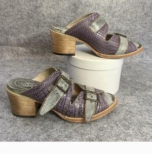 Freebird Women's By Steven Caprice Purple Leather Slide Sandals Size 8 US